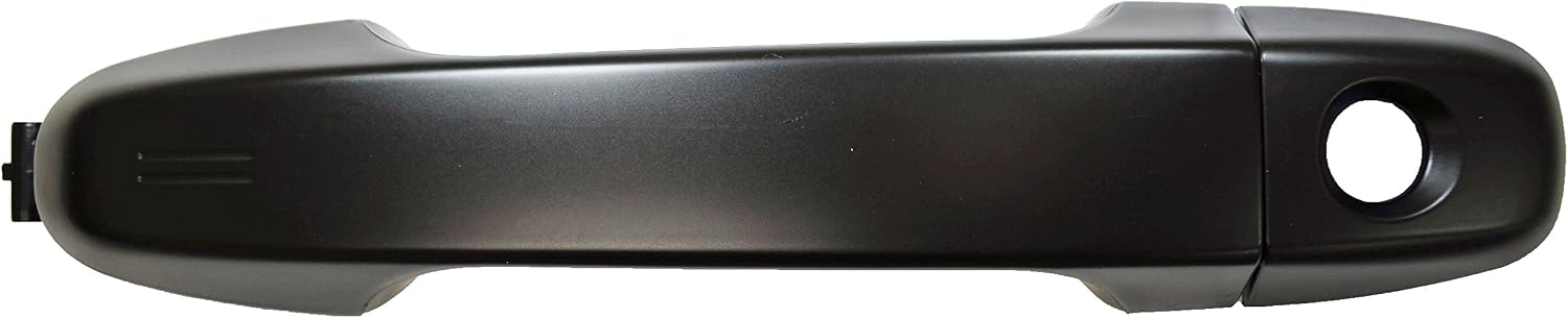 PT Auto Warehouse TO-3301S-FL - Outside Exterior Outer Door Handle, Smooth Black - without Smart Entry, Driver Side Front