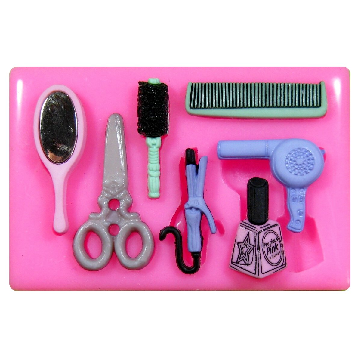 Hairdresser Beauty Salon Silicone Mould Mold for Cake Decorating Cake Cupcake Toppers Icing Sugarcraft Tool by Fairie Blessings