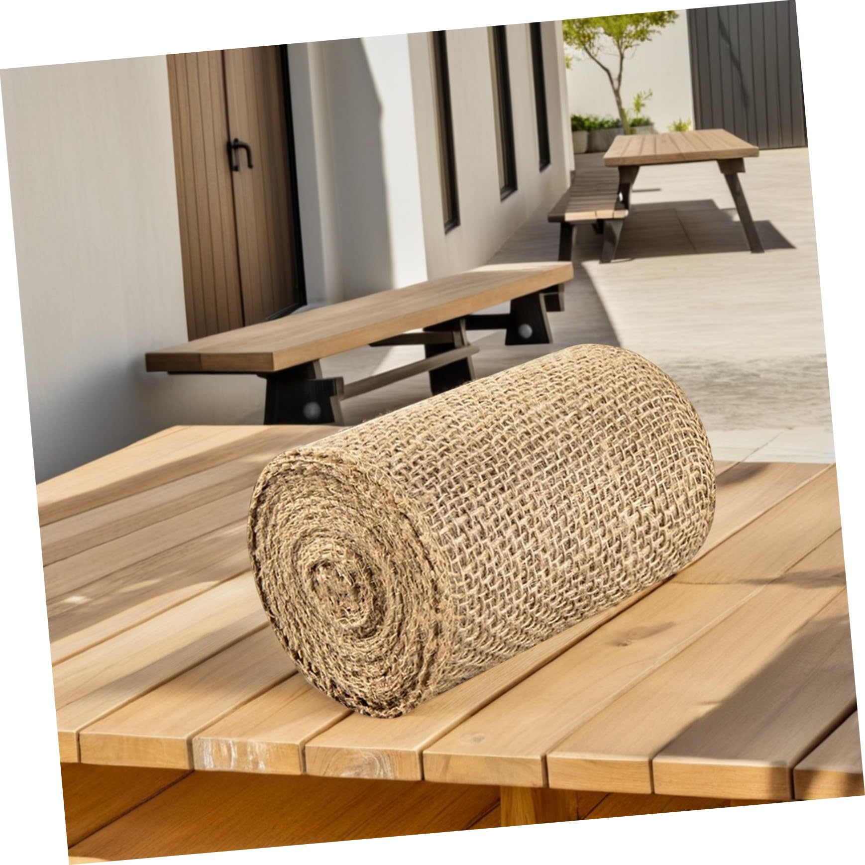 Alasum Protezione per Tronco di Alberi in Juta e Lino Beige per Inverno