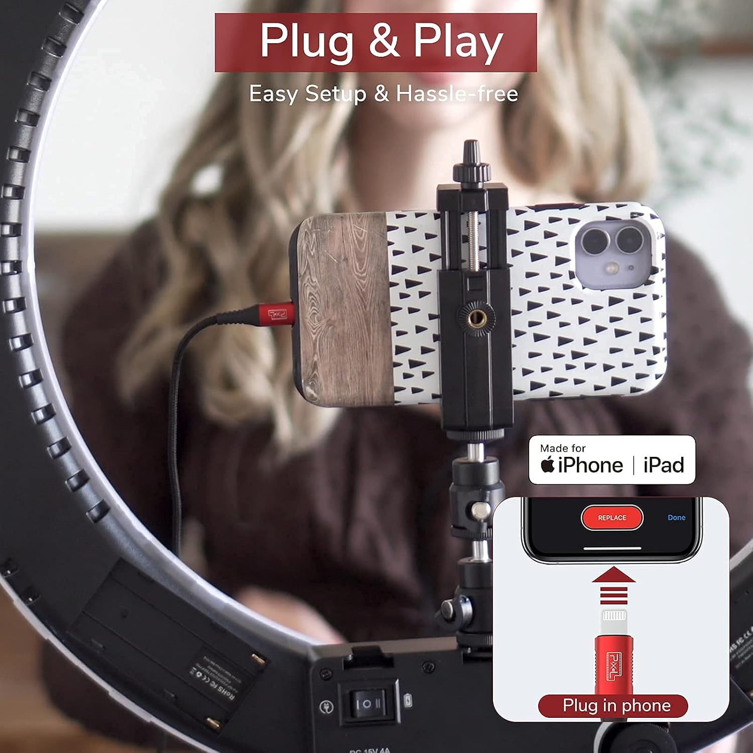 PIXEL Lavalier Microphone for iPhone (Apple MFi-Certified) | Lav Mic for Vlogging | External Microphone for Video Recording, Compatible with All Lightning Devices (10ft) - Image 5