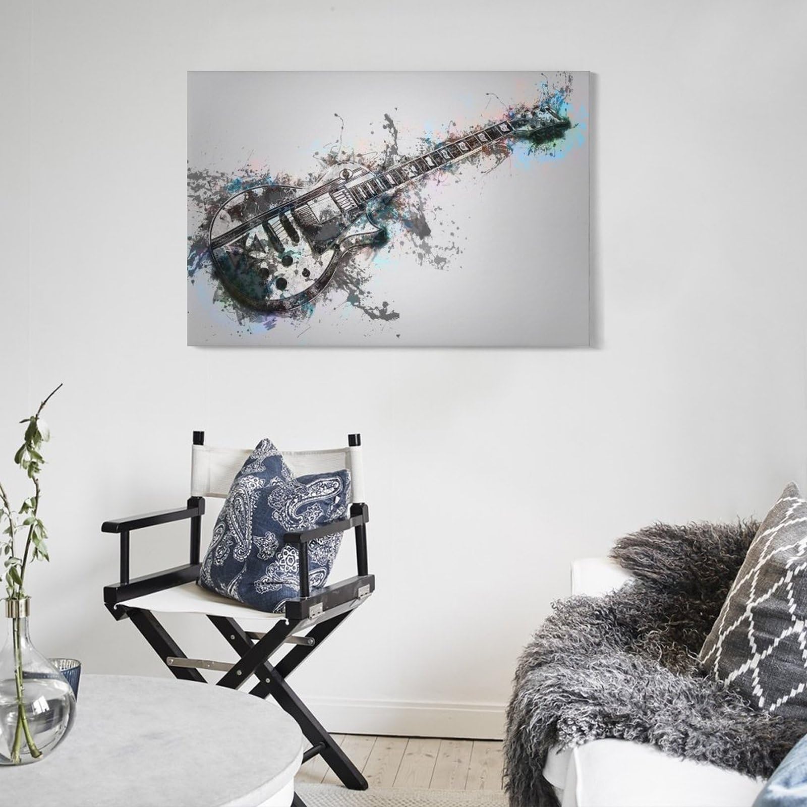 Amazon.co.jp: アートポスター エレキギターの絵画インテリア抽象的な