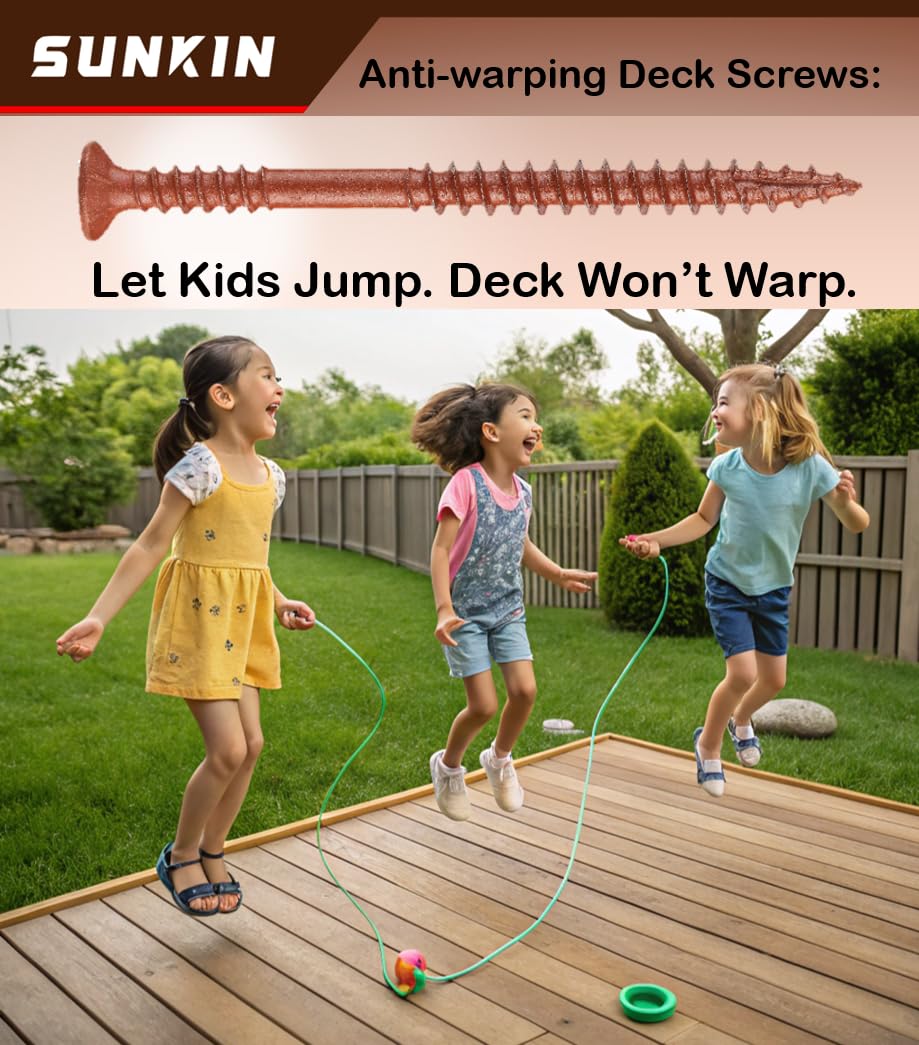 Deck Screws #9 X 1-1/2 Inch Exterior Torx Wood Screws T25 Star Bit Included Black Oxide Coating - View #9