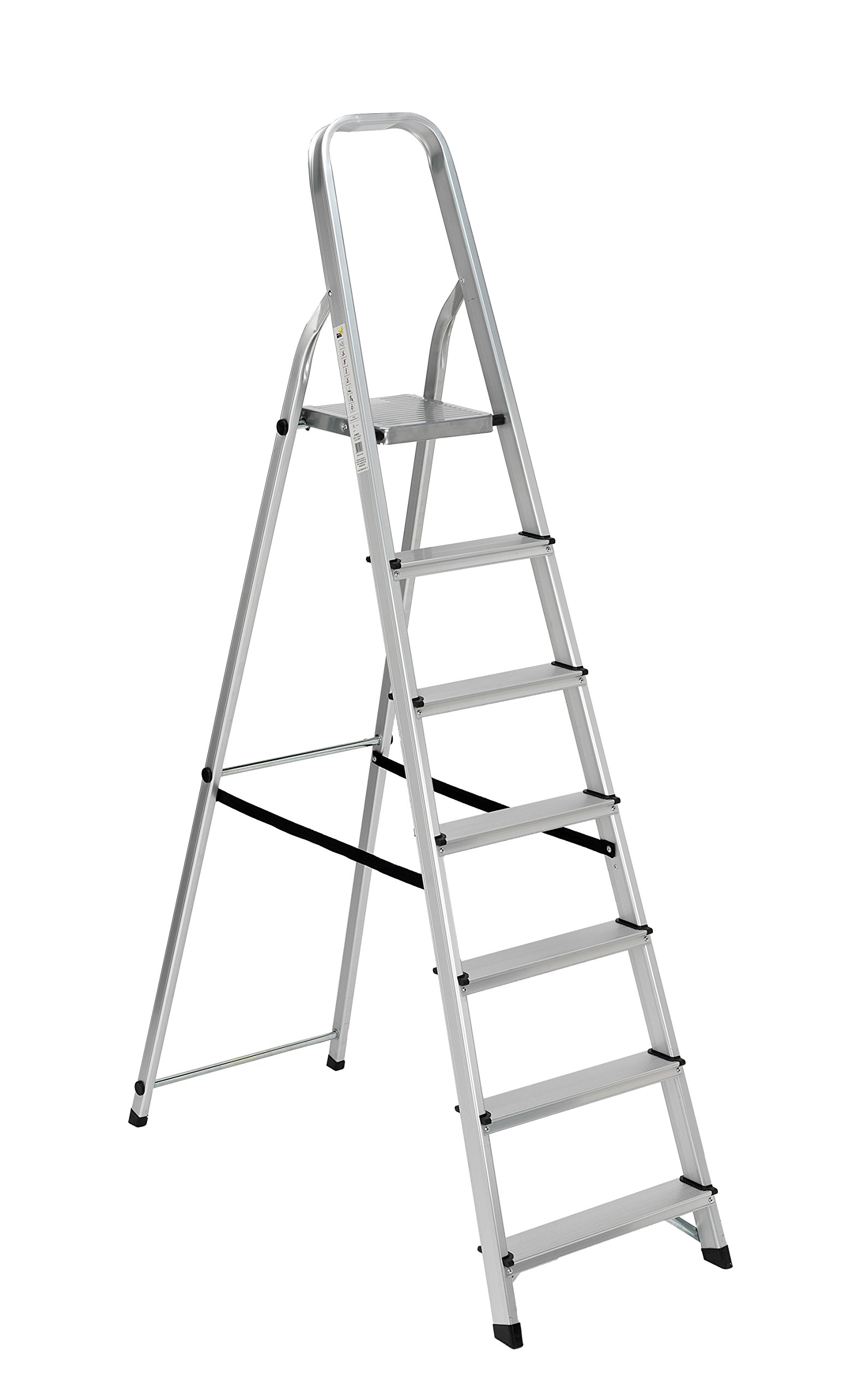 X Robust SCALA EVEREST ALLUMINIO 7 GRADINI PESO 4,6 kg PORTATA 150 kg ALTEZZA PEDANA 143 cm