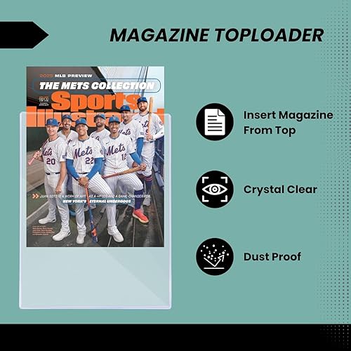 Miniatura 3 de (5 Count) Display Zone 9x11.5 Magazine Topload Holder - Premium Crystal Clear PVC Protectors - 7mm Thick Plastic Display Sleeves - Archival Top