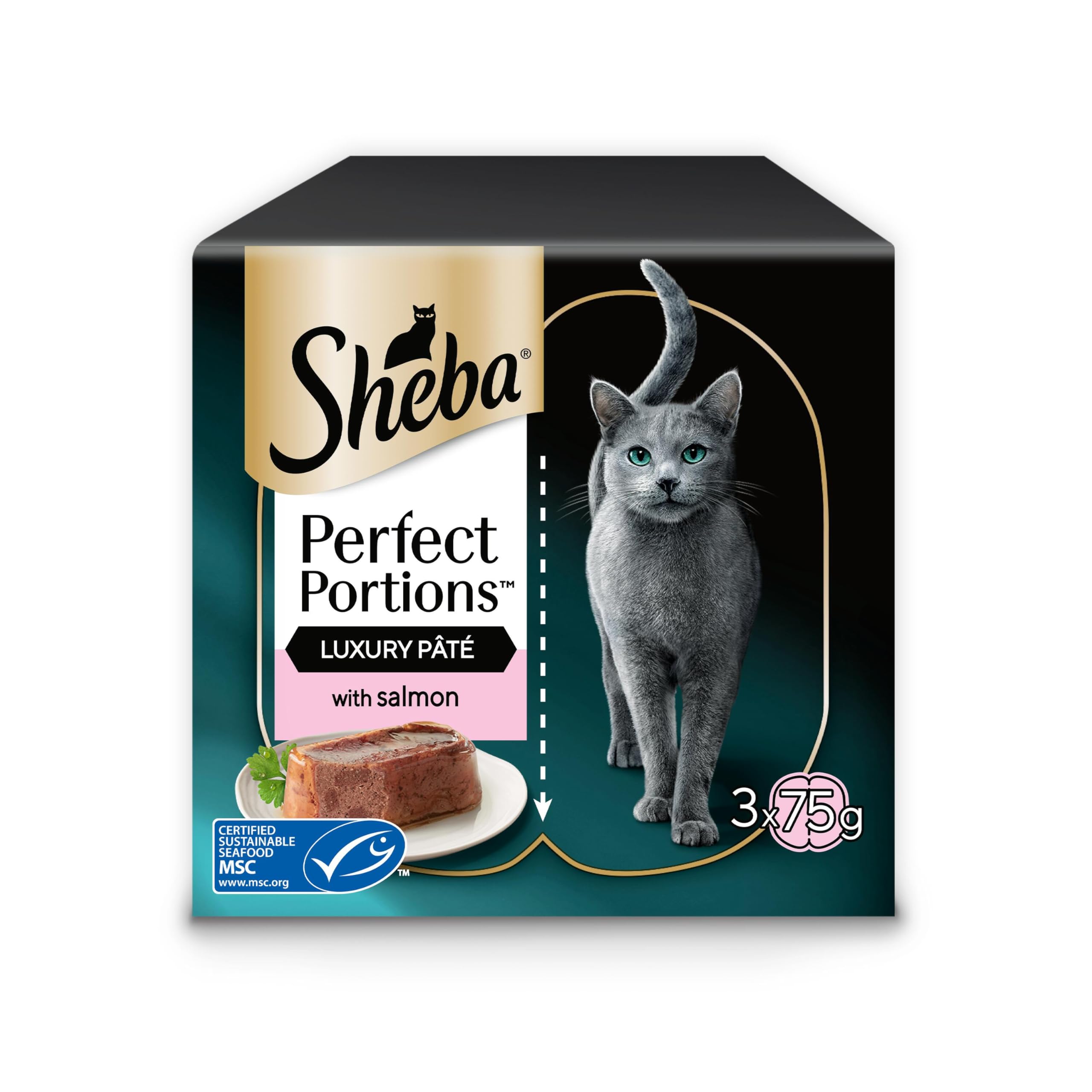 Sheba Portions with Salmon in Loaf 8 x 3x(2x37.5g)