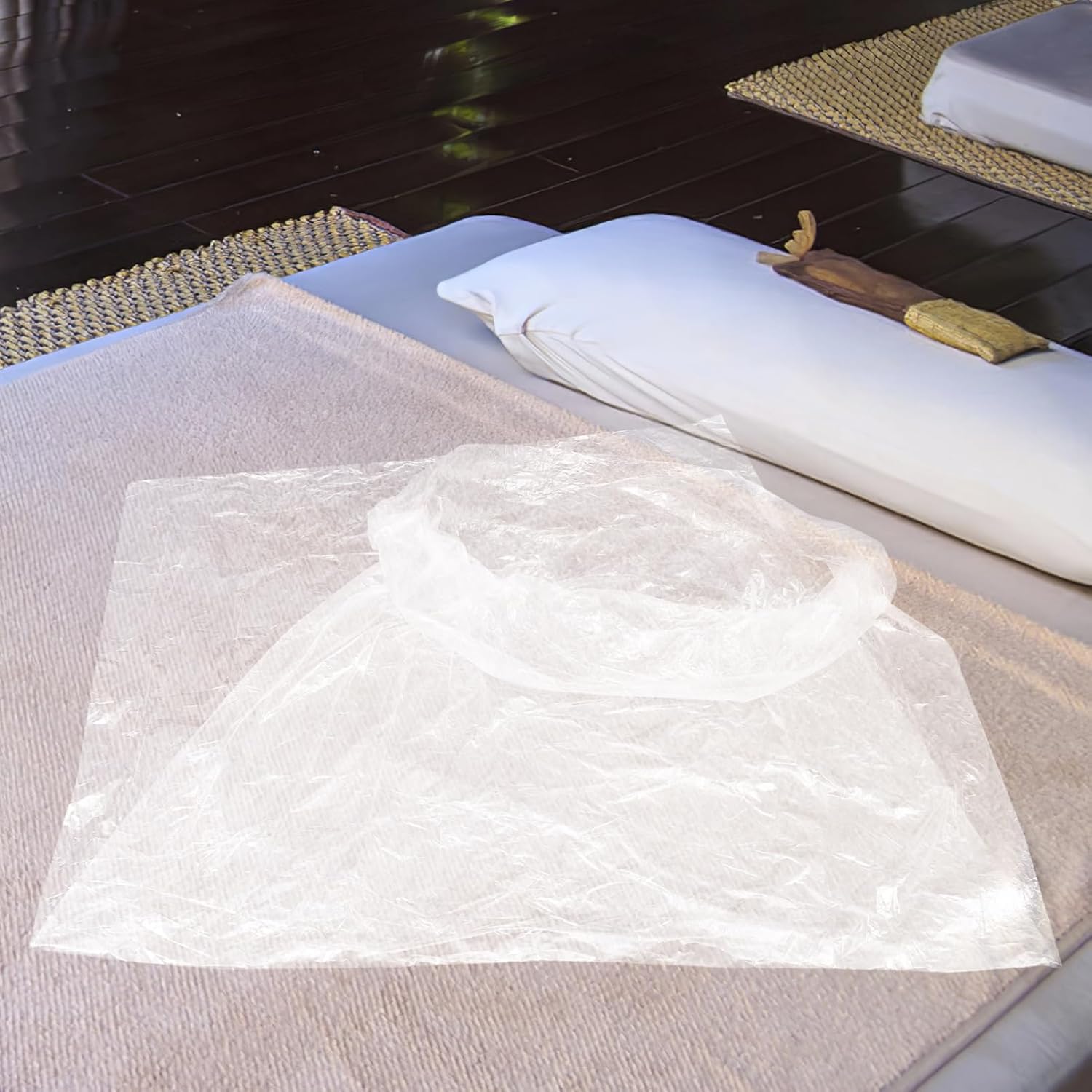 50pcs Sauna Blanket Inserts Disposable Sauna Blanket Liner Thick Top Opening Film for Supplies