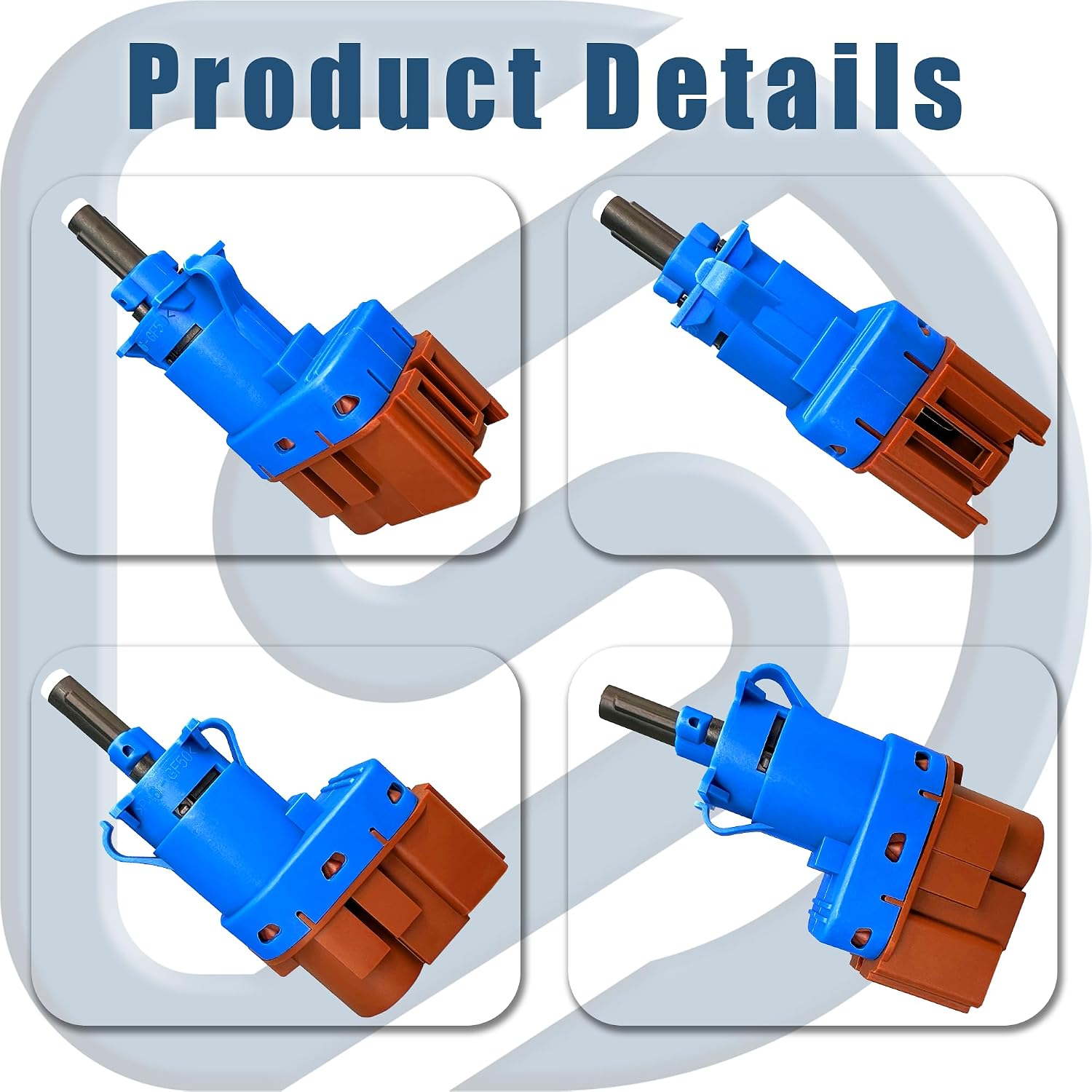 4-Pin Brake Light Switch Compatible with Alfa Romeo 4C, Fiat 500/500L/500X, Jeep Compass/Renegade, Ram ProMaster City, Replaces OE: 68073610AA, SLS538, etc.