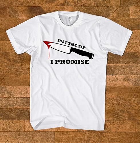 Miniatura 2 de Scary Halloween Shirt - Just the Tip I Promise - bloody knife tshirt, edgy costume, halloween party tee, unisex