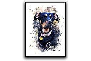 Personalized Canvas Painting Pet Portraits Captivating Wall Art for Pet Lovers
