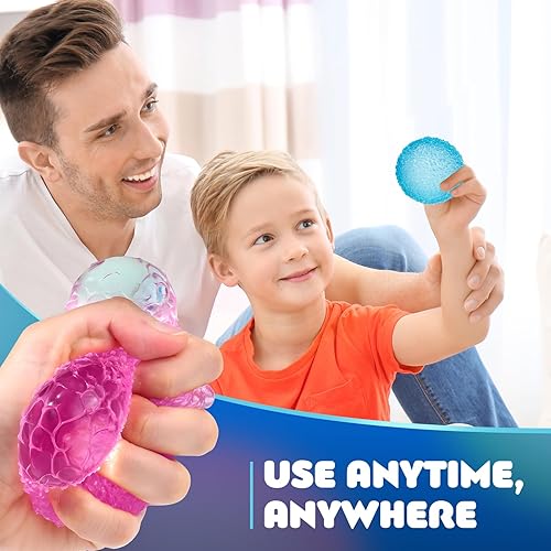 Miniatura 4 de 3 bolas de estrés para adultos, bola blanda sensorial con textura de gel de memoria para niños y adultos, ejercicios de mano, bola para aliviar la