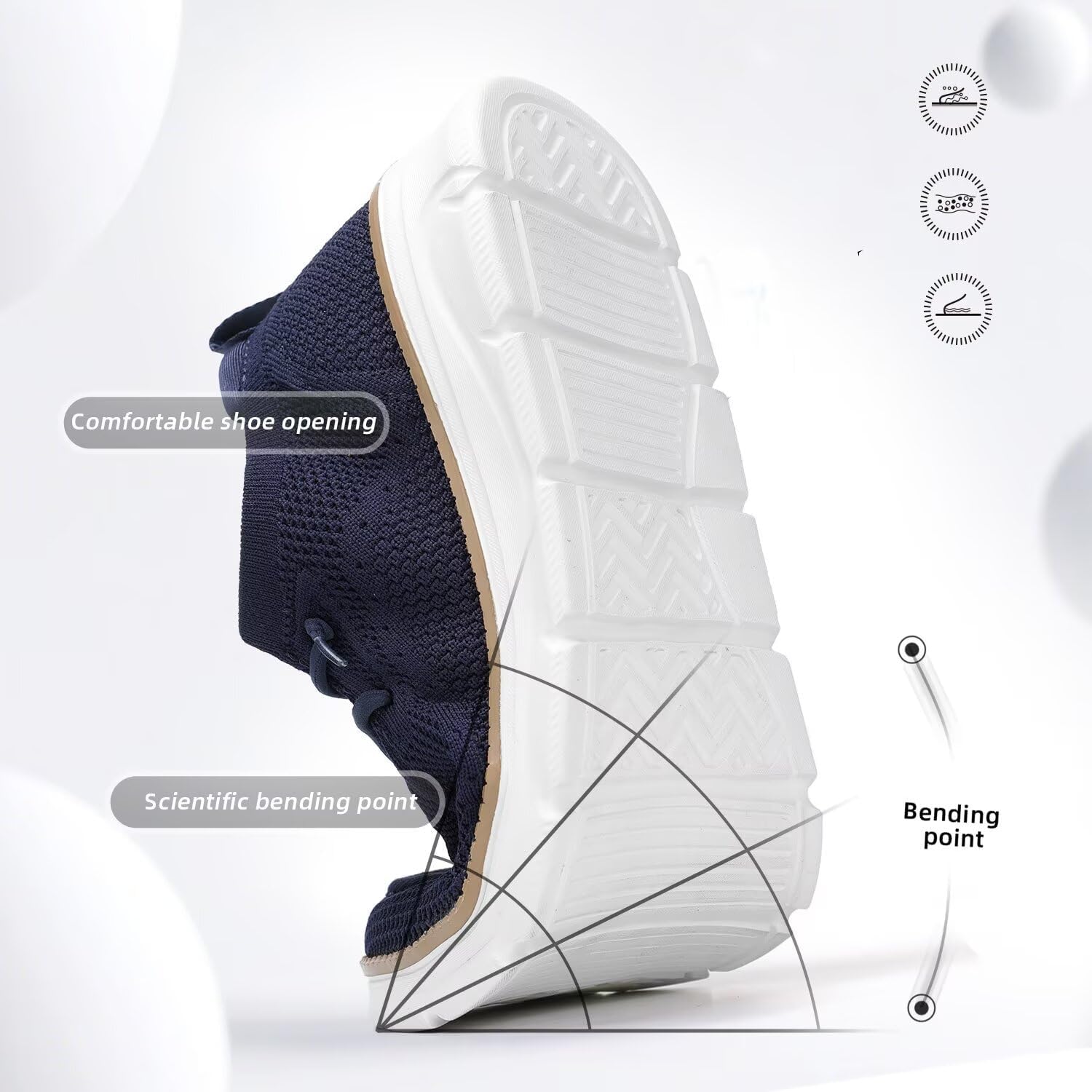 Mens Slip-on Loafers Comfortable Boat Shoes Casual Walking Sneakers Mesh Business Oxfords Work Lightweight Soft Sole - Image 5