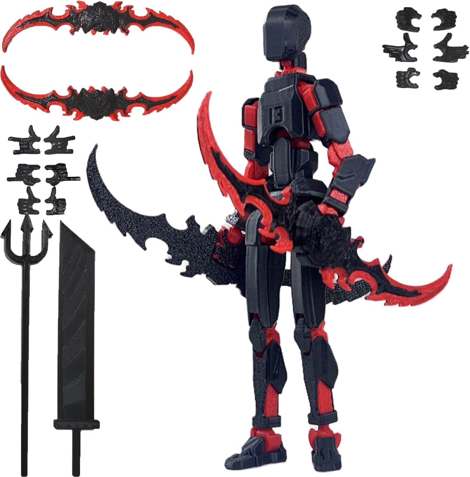 T13 Action Figure, 3D Printed Multi-Jointed Movable, T13 Lucky Dummy Action Figure Desktop Decorations for Game Lovers