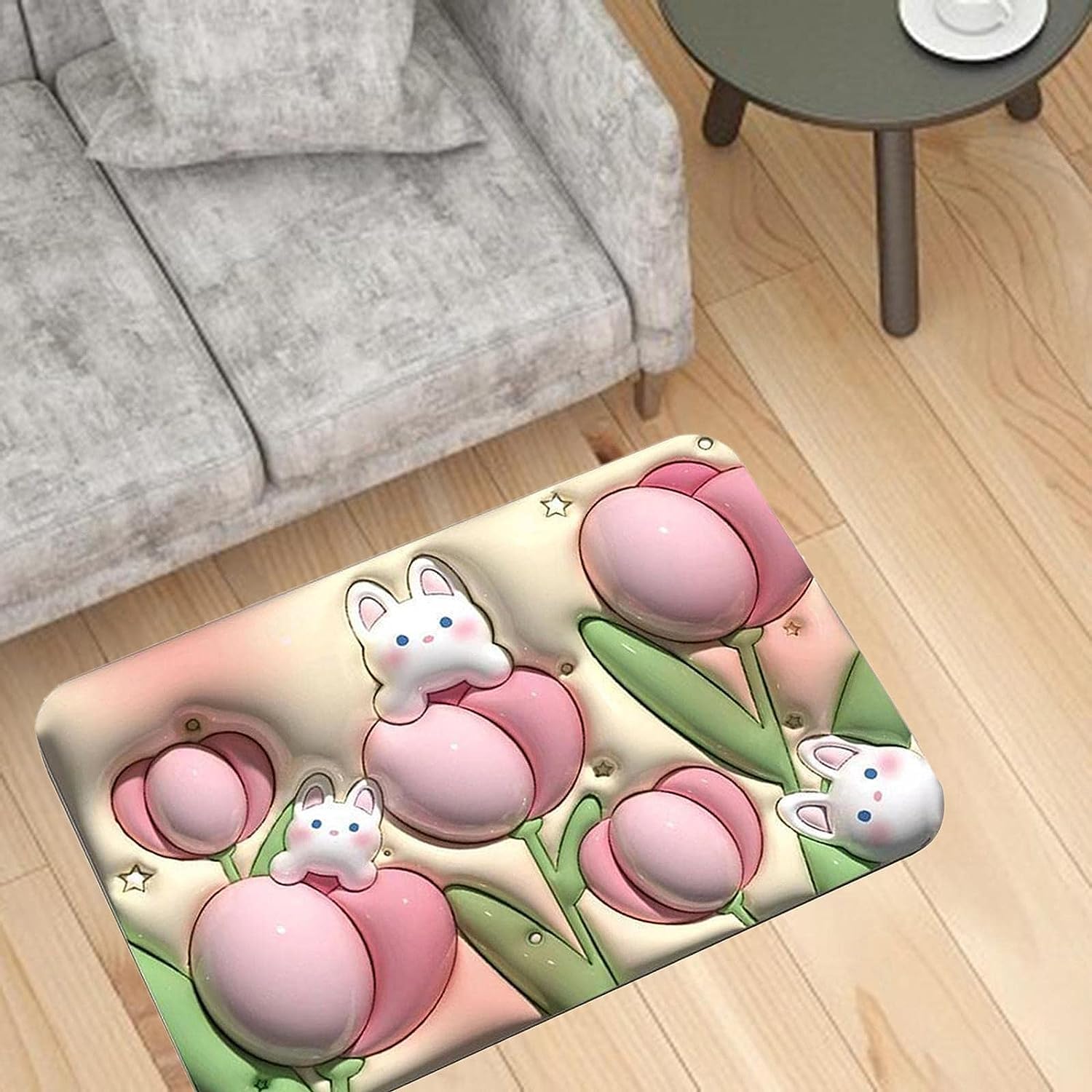 ALLESCO Stone Design Bath Mat – Non-Slip, Quick-Dry 3D Absorbent Diatomaceous Earth Bath Mat (60x39CM) - Image 4 thumbnail