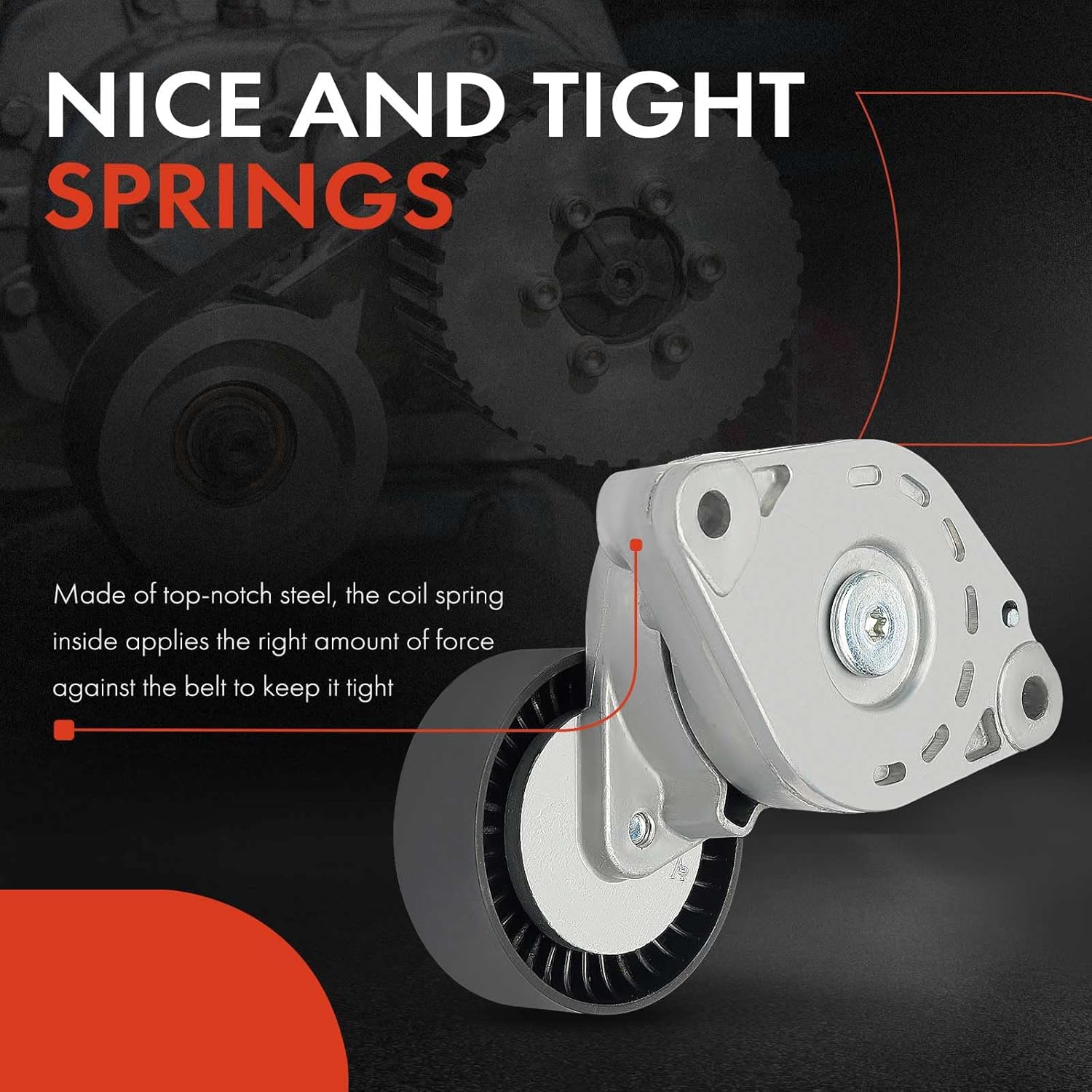 A-Premium Belt Tensioner Assembly with Pulley Compatible with Mitsubishi Outlander 2007-2020 V6 3.0L, Sport Utility, Replace# 1345A031, MA857385