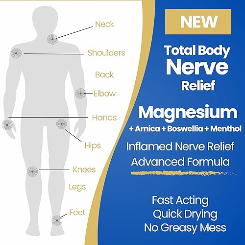 Miniatura 2 de Espuma muscular para alivio de nervios, magnesio y magnesio, árnica, boswellia, fórmula mentol, alivio nervioso y muscular, acción rápida con