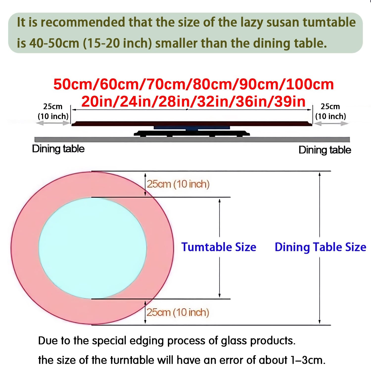 Gramofon 70 cm – obrotowa taca do serwowania na stół jadalny kuchnia okrągła płyta 360° czarna idealna na duże spotkania rodzinne i rozrywkę