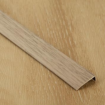 3 Pack 35" Stair Nose Edging Wood Grain, Waterproof Non-slip Staircase/ Floor Nosing Cover/ Hardwood Laminate Tile Flooring Step Edge Trim/ Transition Strips for Exterior Treads, L ShapeGray brown