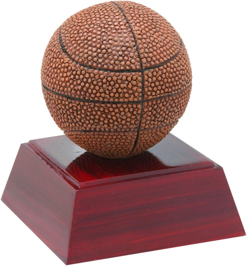 Decade Awards Basketball Trophy - Custom Engraved Color Resin Basketball Award - Customize Now (4 Inch)