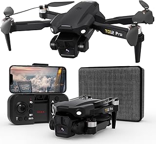 Dron TD12Pro con cámara HD 1080P, motor sin escobillas, posicionamiento de flujo óptico, resistencia al viento de nivel 3, 3 modos de velocidad, drones para adultos principiantes, fotografía