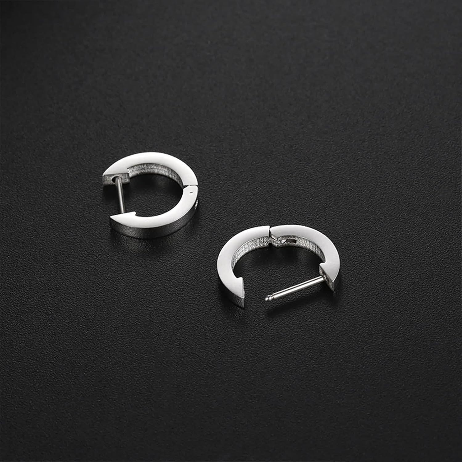 Feilok Set Di 9 Paia Di Orecchini A Cerchio In Acciaio Inox 316L Con Zirconia Cubica – Orecchini Piccoli Multicolori (4/5/6mm) Con Sacchetto Di Velluto – Gioielli Ipoallergenici - 5