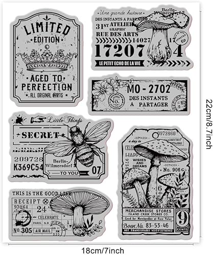 Miniatura 23 de GLOBLELAND Diario de arte con fondo de goma, sello de soporte de arte, sellos de guión para hacer tarjetas y álbumes de fotos, decoración y álbum