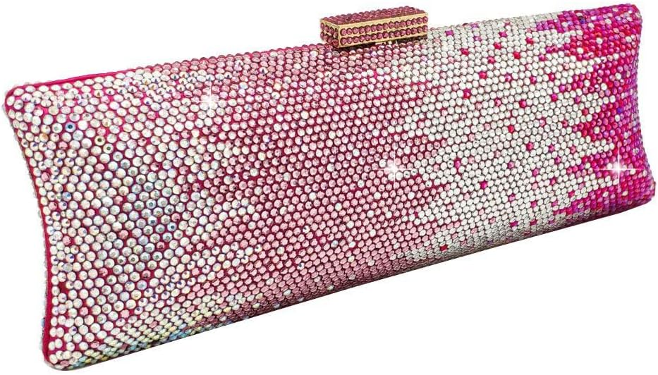Long Evening Bags and Clutches for Women Formal Party Rhinestone Handbags Wedding Crystal Clutch Bag, Small