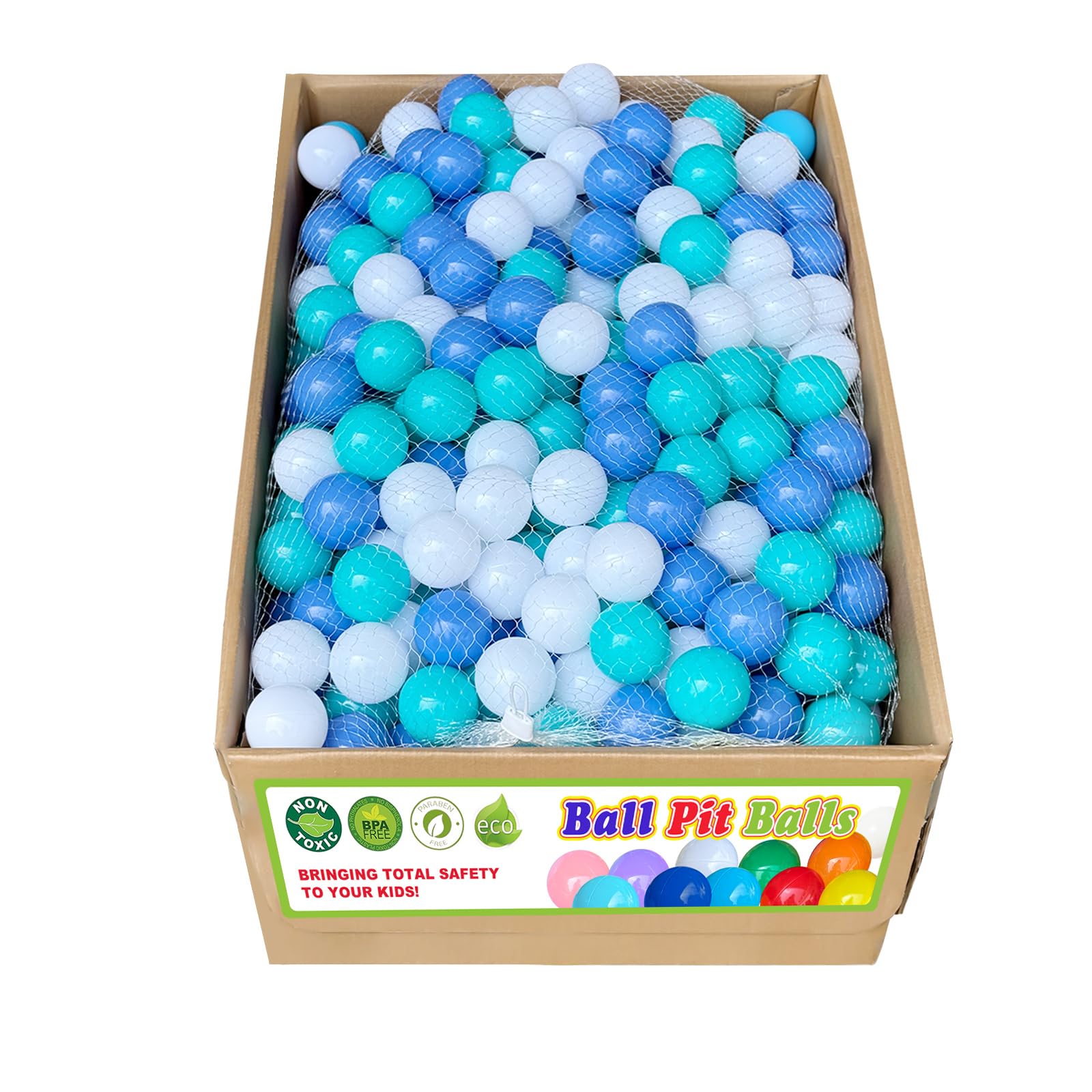 bebikim 200/500/1000/2000 Count Plastic Soft Plastic Ball Pits Balls Colorful Play Pits Balls for Pet Dogs Ball Pits 2.2" Large Phthalate Free Bpa