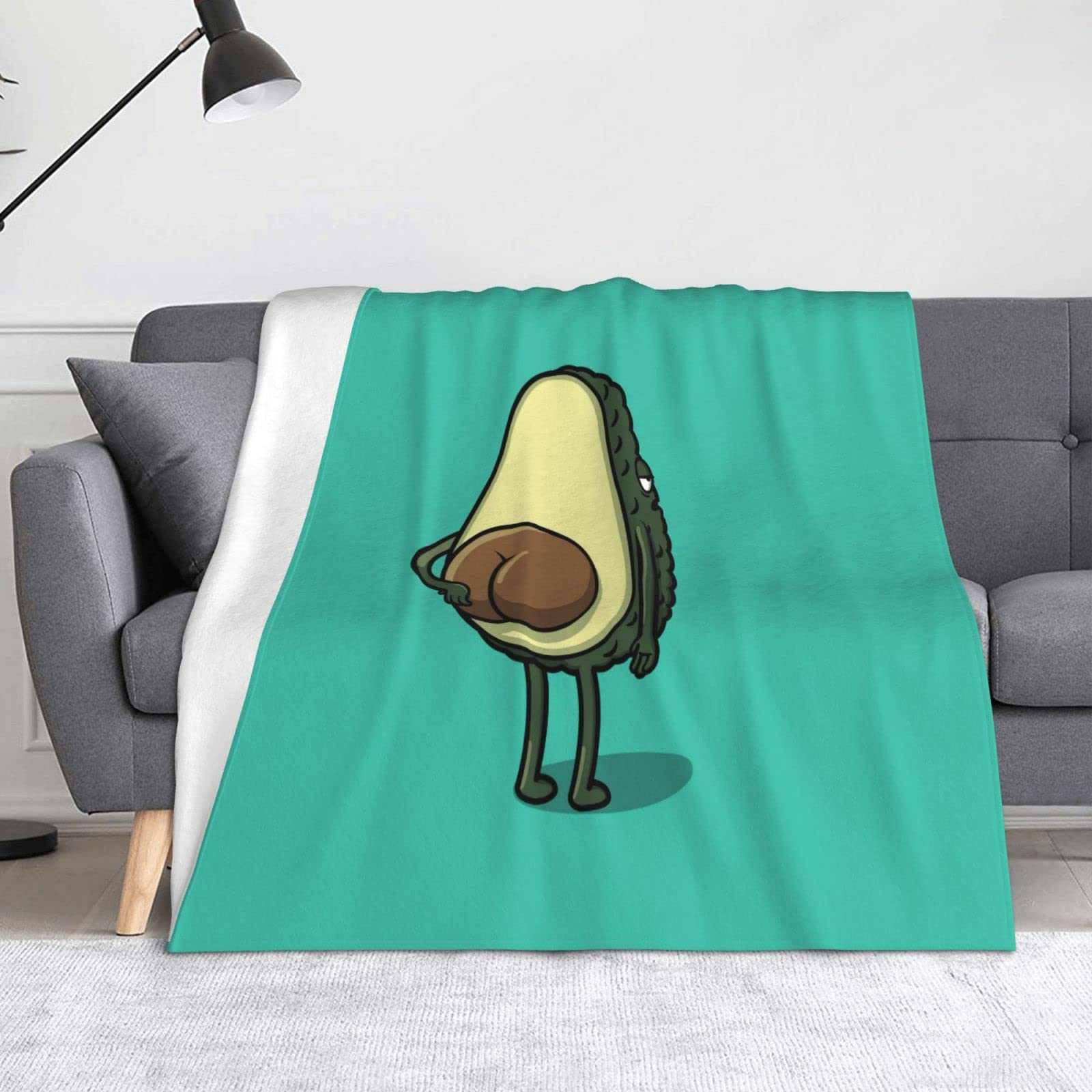 Couverture flanelle d'avocat plaid microfibre super doux lit camping voyage