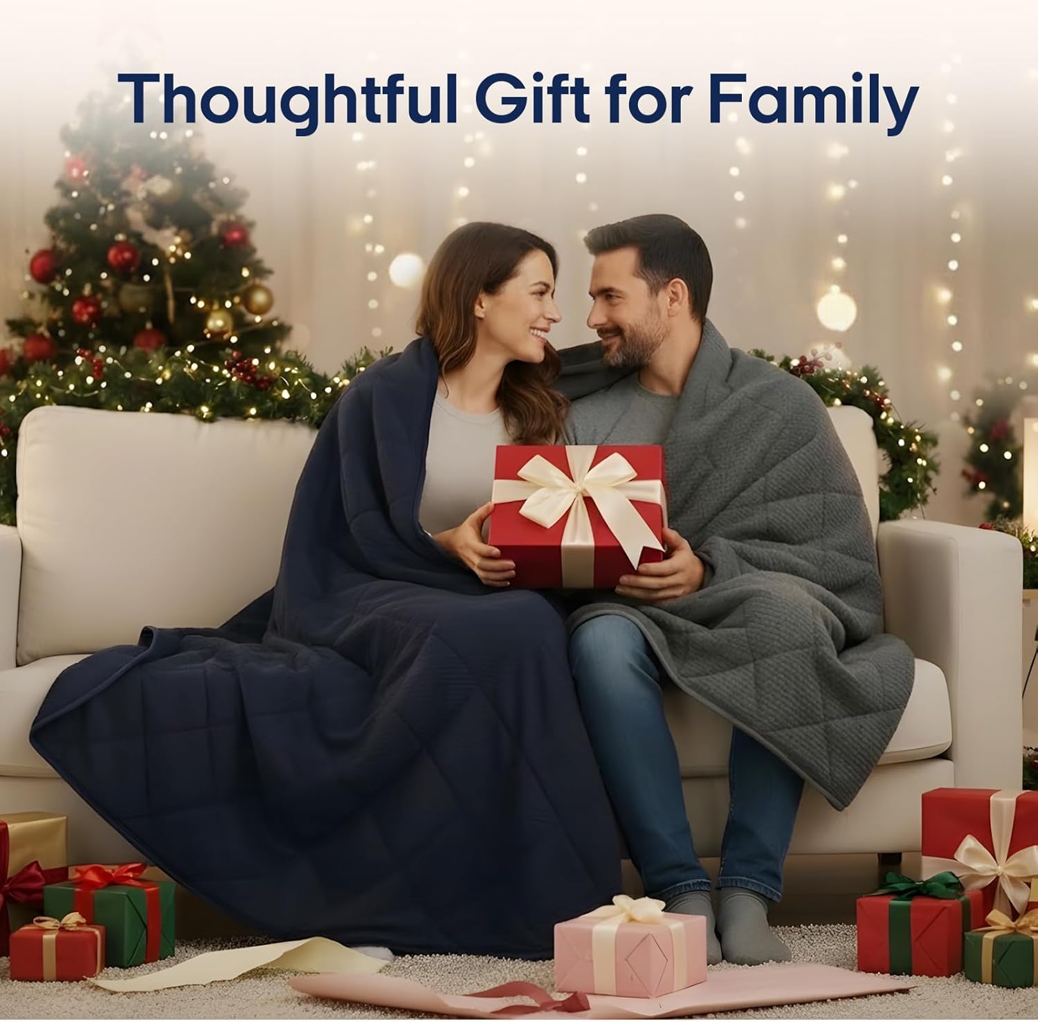 ZonLi 15lbs Weighted Blanket for Adults Sleeping, Double-Sided All Season Reversible 75D Cooling Mesh & Warm Ribbed Microfiber, 48"x72" Grey, Machine Washable