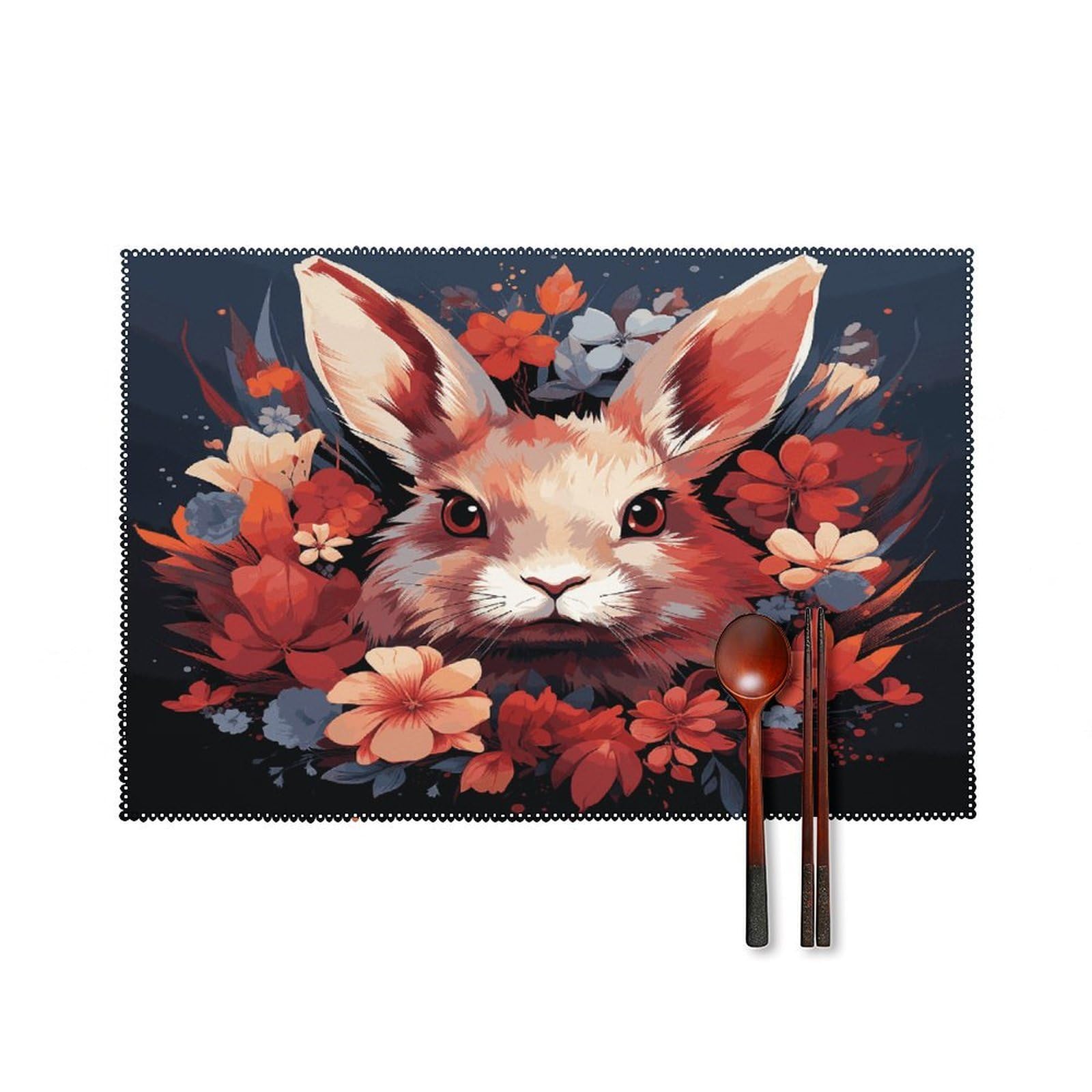 Fodpand Style Easter Bunny Placemats Set Of 4 Place Mats Table Mats