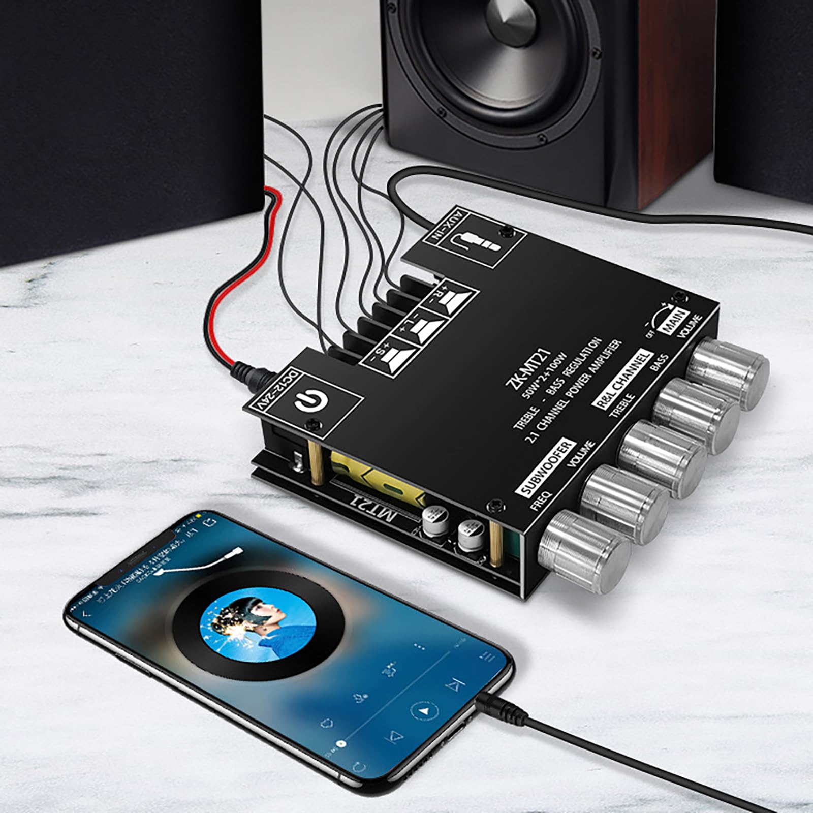 Amazon.com: ZK-MT21 Bluetooth 5.0 Amplifier Board 50W×2+100W