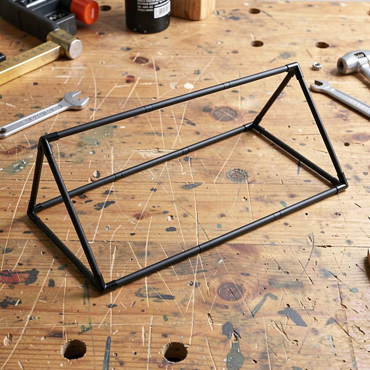 Dreieckiger Lampenhalter für Reptilien, Dreifach Verstellbar, Aluminium