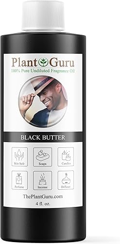 Aceite aromático de mantequilla negra de 4 onzas líquidas Aceite perfumado para hacer jabón velas bombas de baño manteca corporal Utilizado en