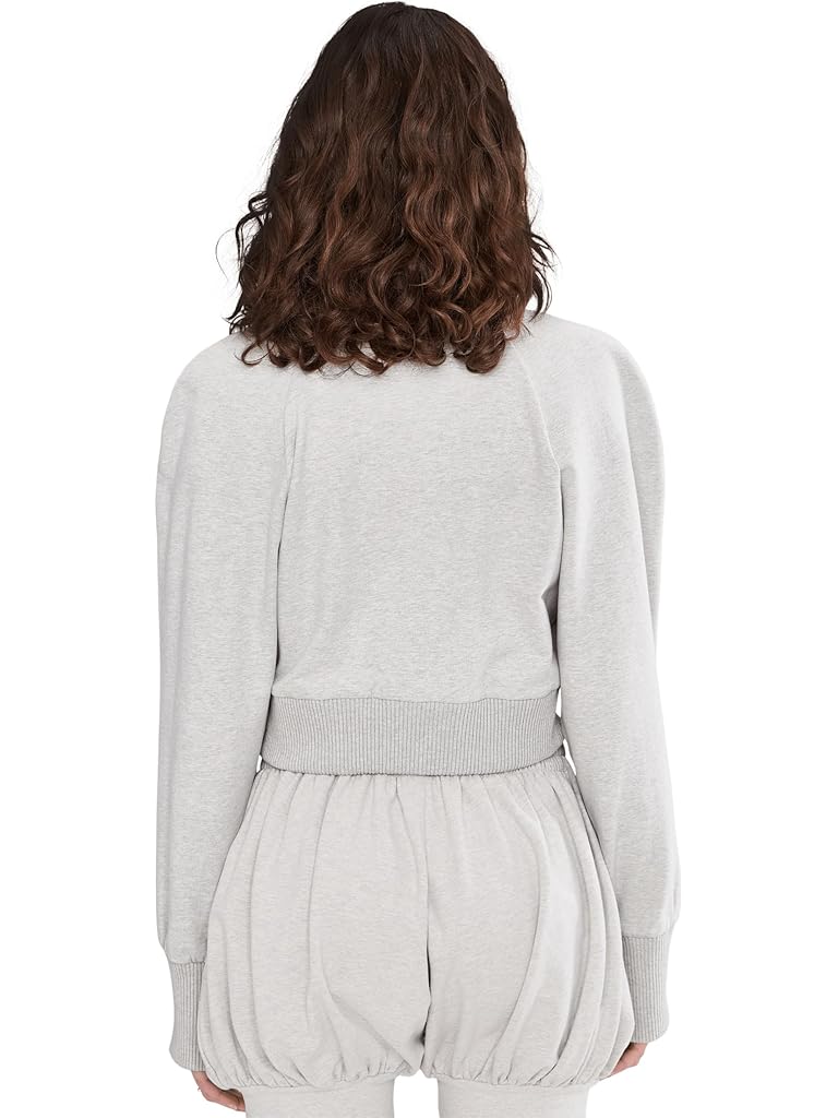 Gray Norma Kamali Oversized Turtle Bomber Jacket To Waist