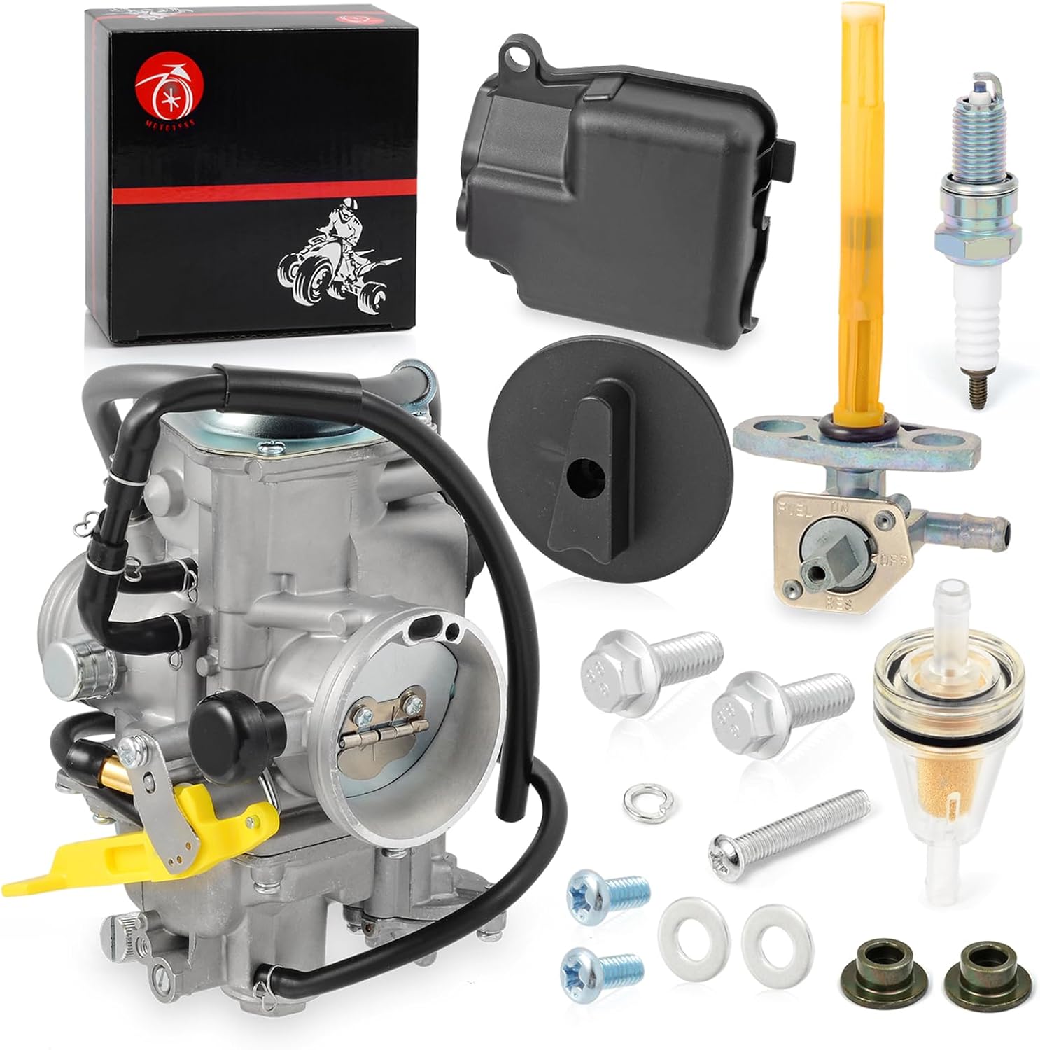 Carburetor & Fuel Valve Petcock W/Lever For Honda TRX400EX Sportrax 400EX TRX400X 1999-2014 Carb