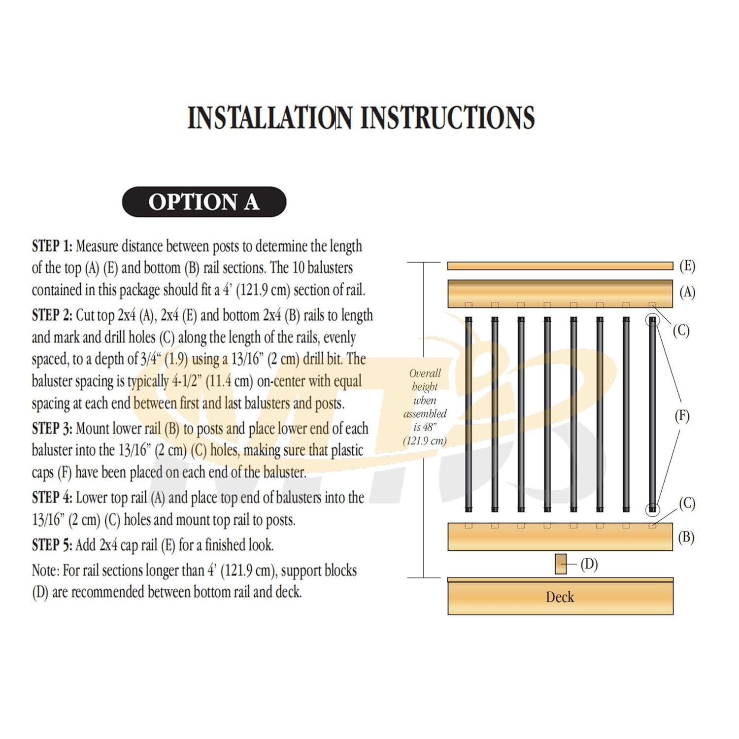 10 Pack 3/4 Inch Round x 32 Inch Length Staircase Deck Balusters Standard Plain Black Coated for Stair Deck Porch