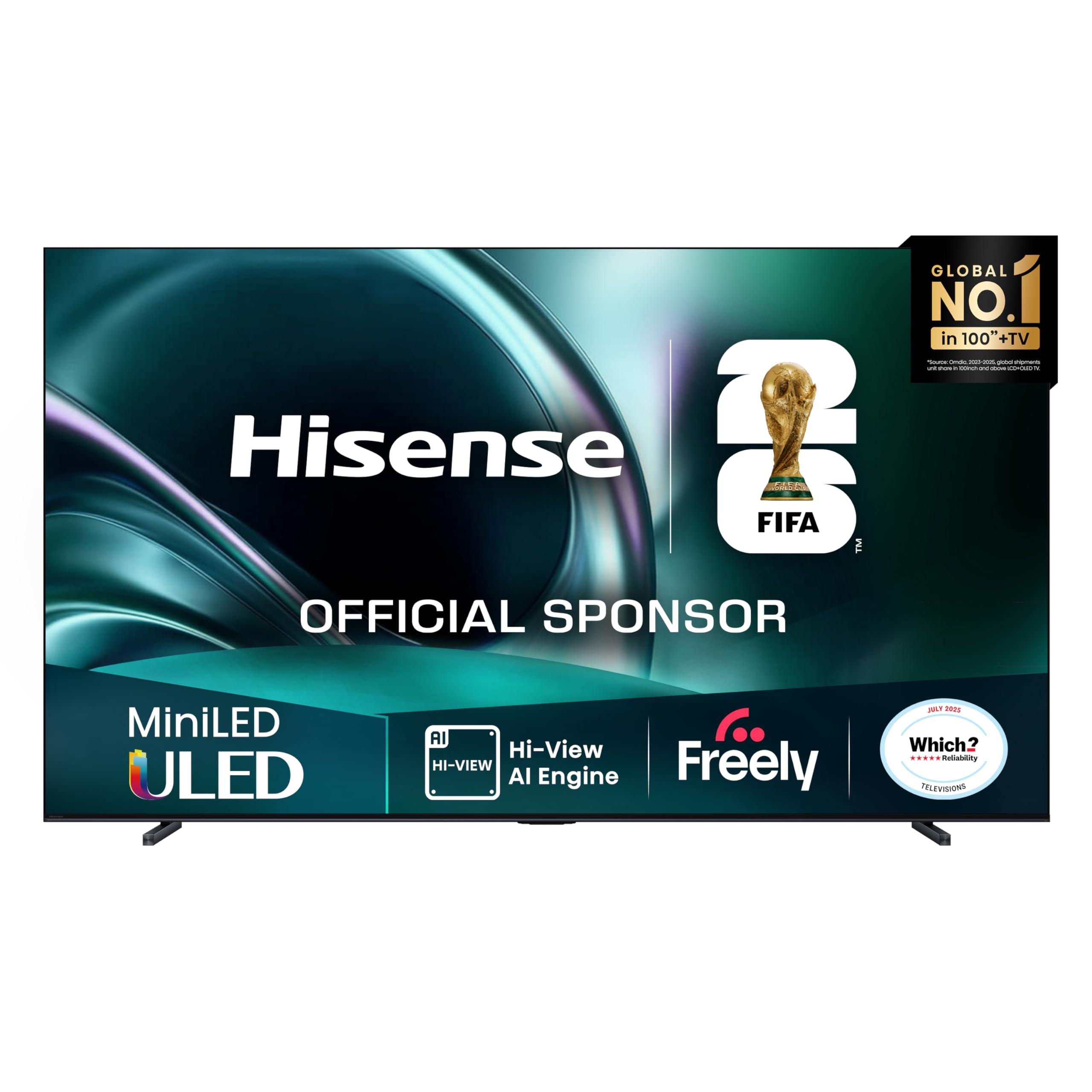 Hisense 85" ULED U7QTUK MiniLED 4K 144Hz Smart TV with Dolby Vision & Atmos - 85U7QTUK