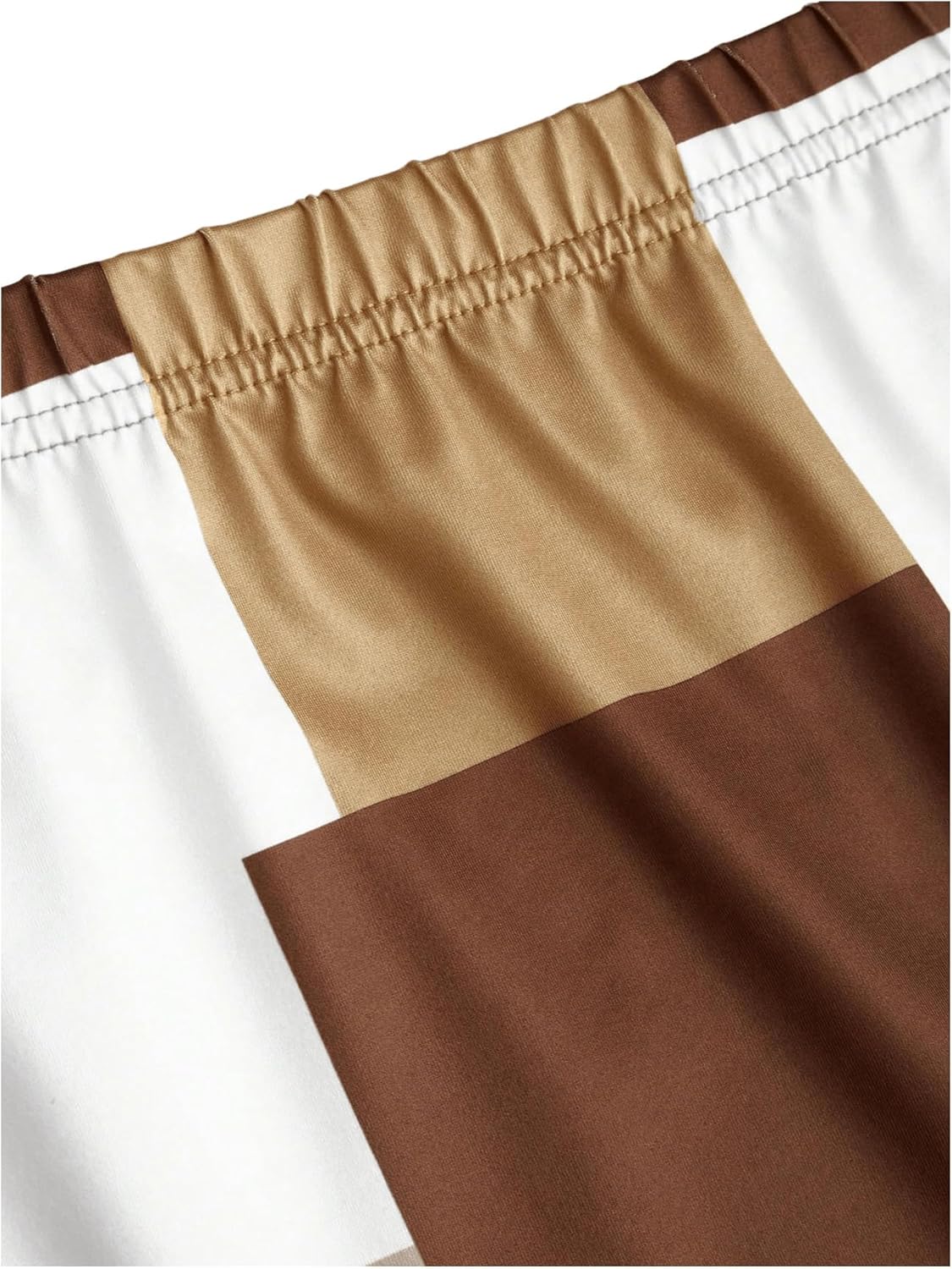 SOLY HUX Women's Plus Size Elegant Outfits 2 Piece Short Sleeve Ruffle Tops Plaid Print Bodycon Skirts Office Business Set - Image 4