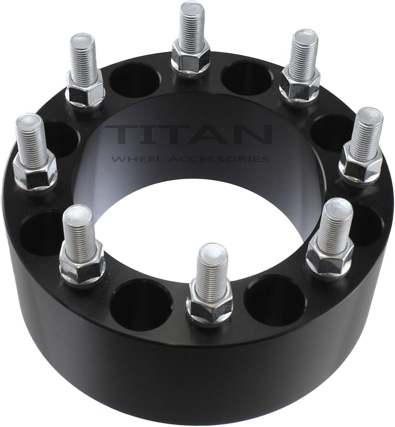 3" 8x6.5 Wheel Spacers - Fits Chevy 2500 HD Silverado Avalanche Express Van C K 3500 Suburban - 3 Inch, 8x165, 14x1.5 Studs - Pair of 2 - Black