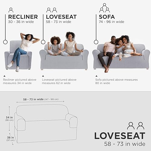 Vista 33 de Zenna Home Simply Fit - Funda elástica para sofá (1 pieza), color crudo