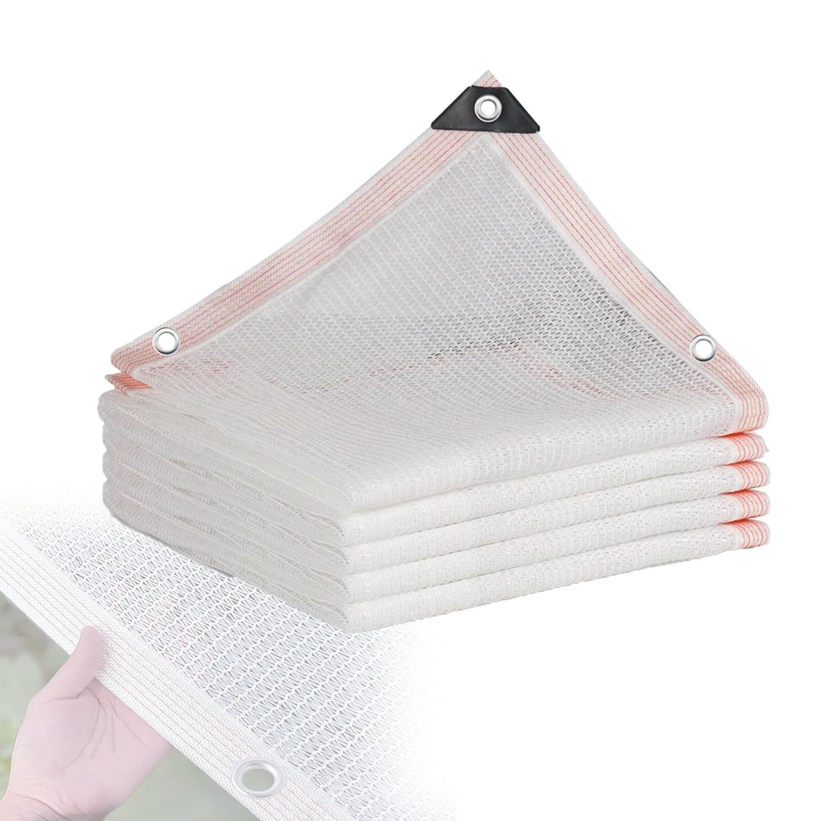 Malla Sombreo Blanca 55% con Ojales Cada 50cm,Red de Sombra Exterior UV | Transpirable Privacidad Esquinas Reforzadas para Jardín Pérgola Terraza Patio