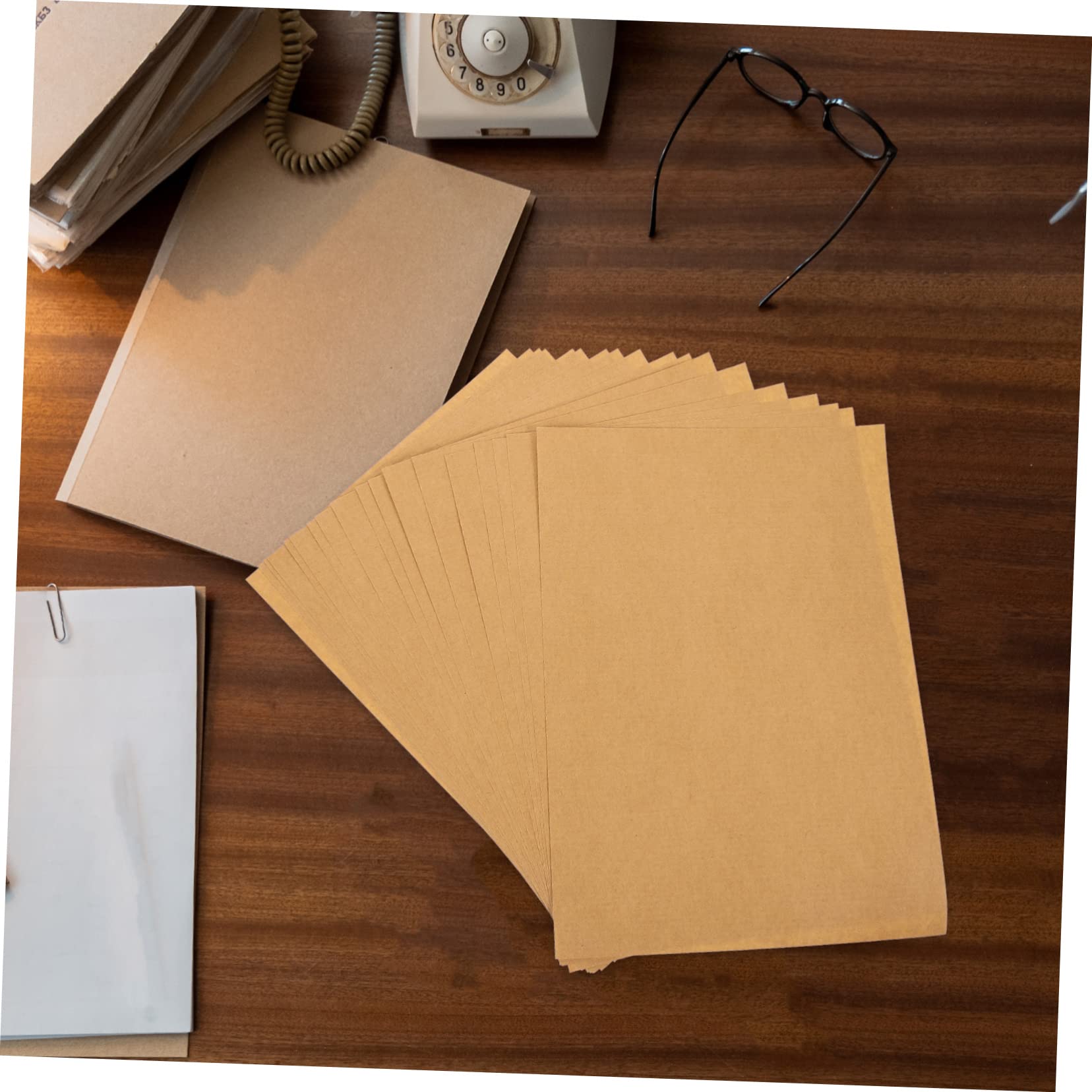 Papier Autocollant pour Étiquettes A4 100 Feuilles en Papier Kraft