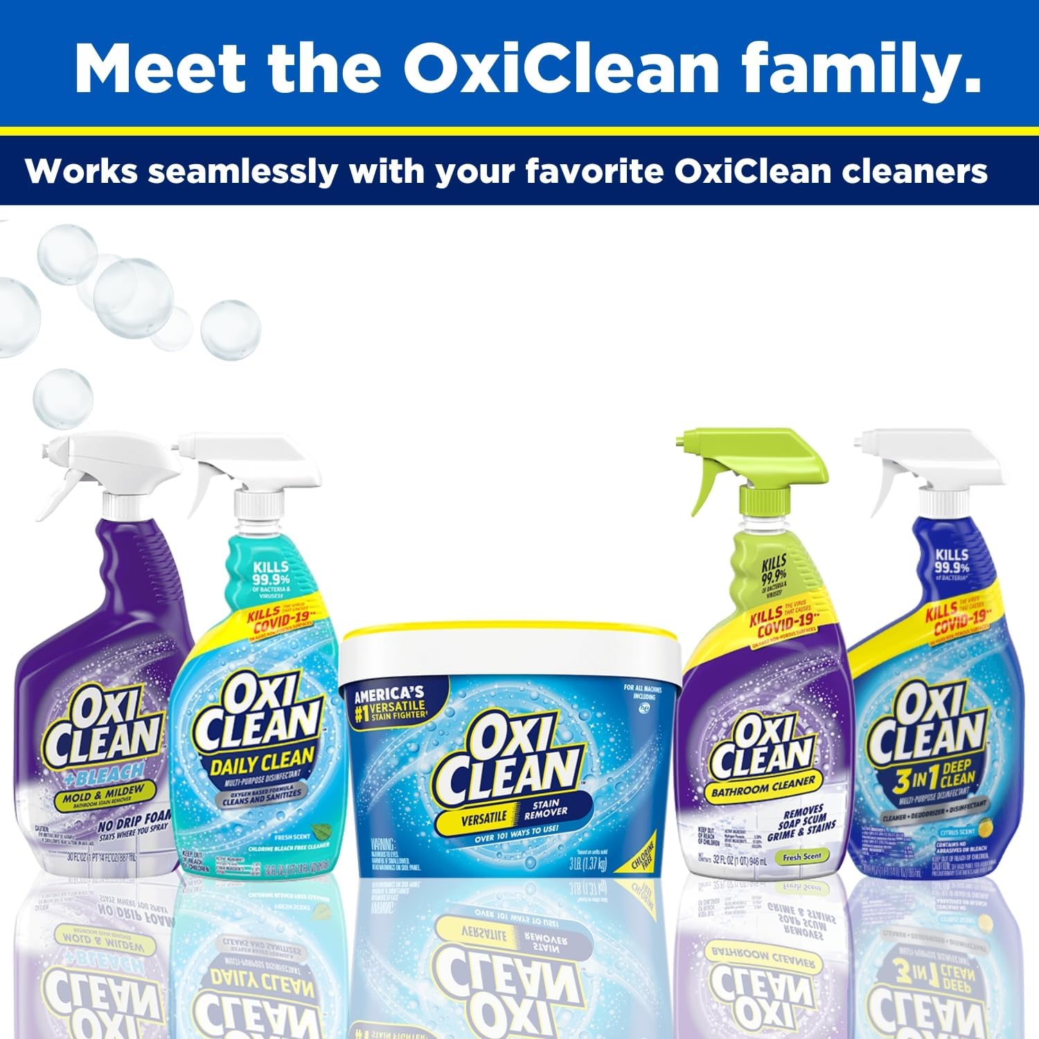 OxiClean Electric Spray Mop - Cordless, Refillable Tank, 2 Reusable Pads