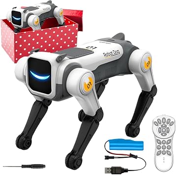 Générique Robot Chien Télécommandé 2,4 GHz Rechargeable avec Mouvements Acrobatiques