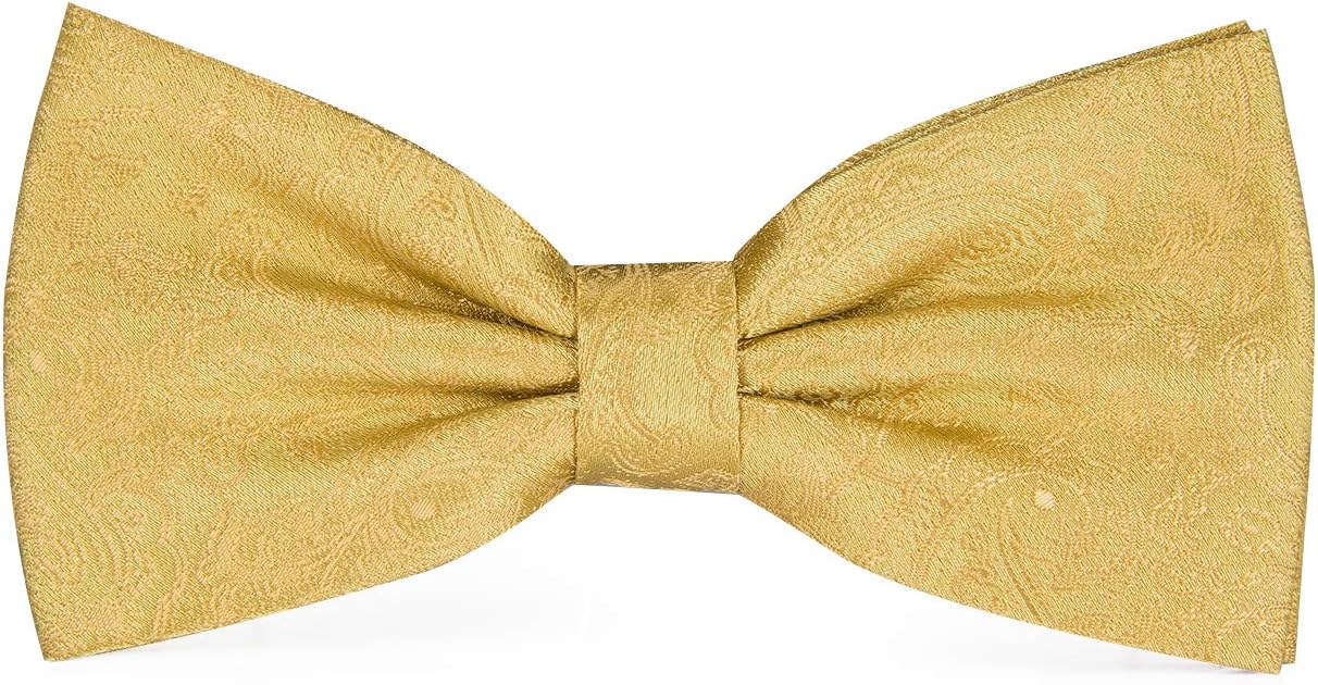Dubulle Mens Cummerbund and Bow Tie Set Paisley Floral Pretied Bowties for Men Pocket Square Cufflinks Wedding Business