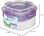 Sistema Snacks Pour aller contenant de stockage alimentaire, 400 mL, Petit contenant de snack avec compartiments, sans BPA, couleur mai Varier, paquet de 1