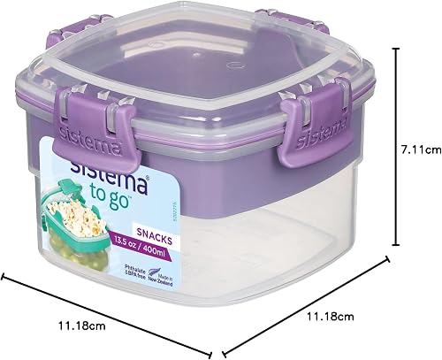 Sistema Snacks TO GO Food Storage Container | 400 ml | Small Snack Pot with Compartments | BPA-Free | Minty Teal - 10