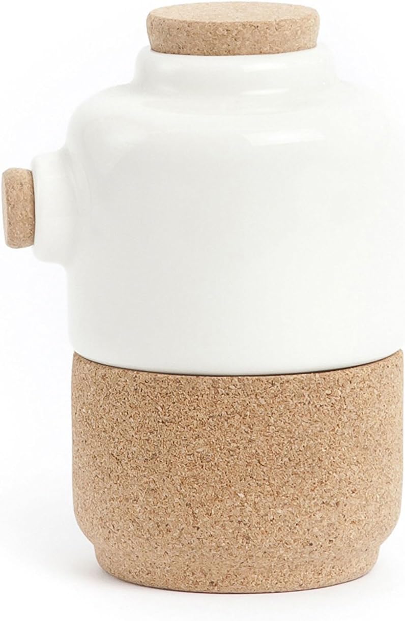Cork Nature WHISTLER Sugar Pot and Creamer, Cork and Ceramic
