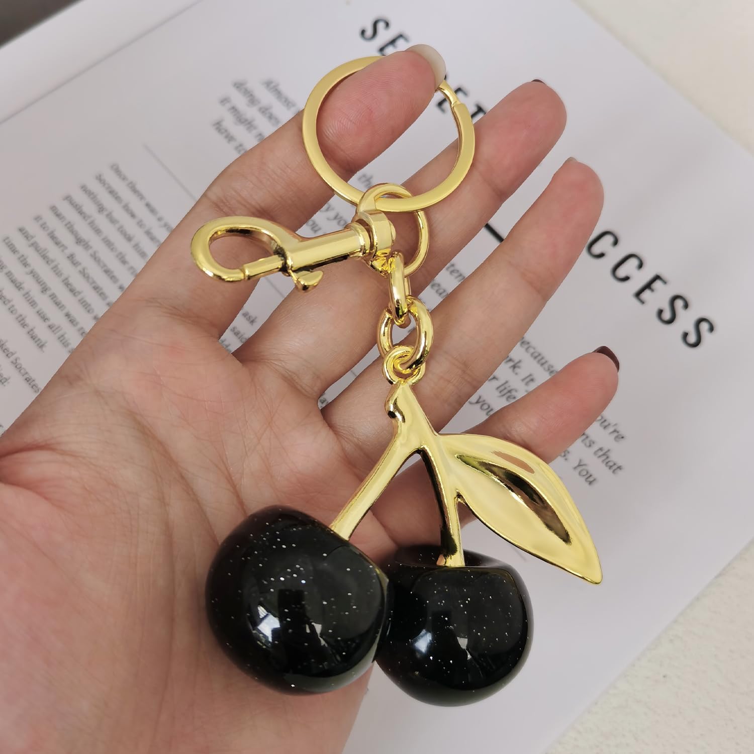 AXEN Cherry Keychain Bag Charms For Handbags Purse Women Gift Ideas - Image 6