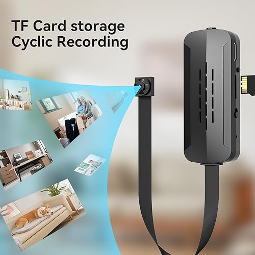 Miniatura 4 de Mini cámara oculta de 64 GB, mini cámara espía 4K, pequeña cámara de niñera, cámara de seguridad portátil con control remoto para cámara interior